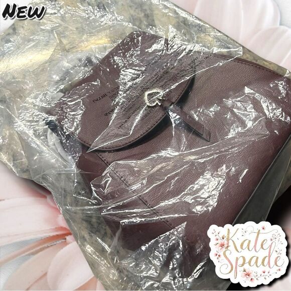 New NWT Kate Spade Adel Medium Flap Backpack Bag – Cherrywood - Picture 12 of 12
